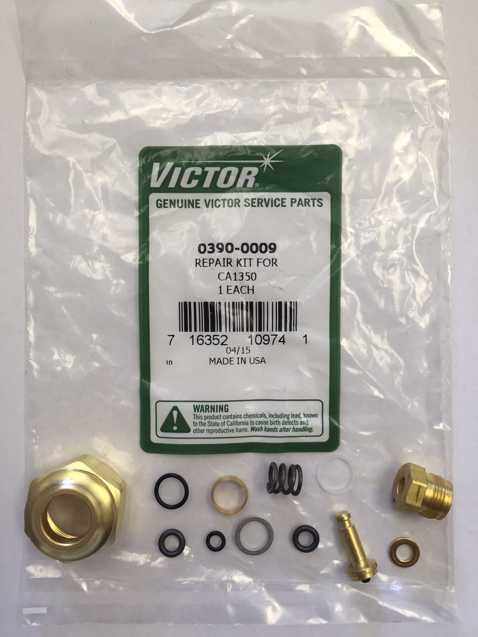 03900009 CA1350 Repair Kit Regulator and Torch Exchange, Inc.