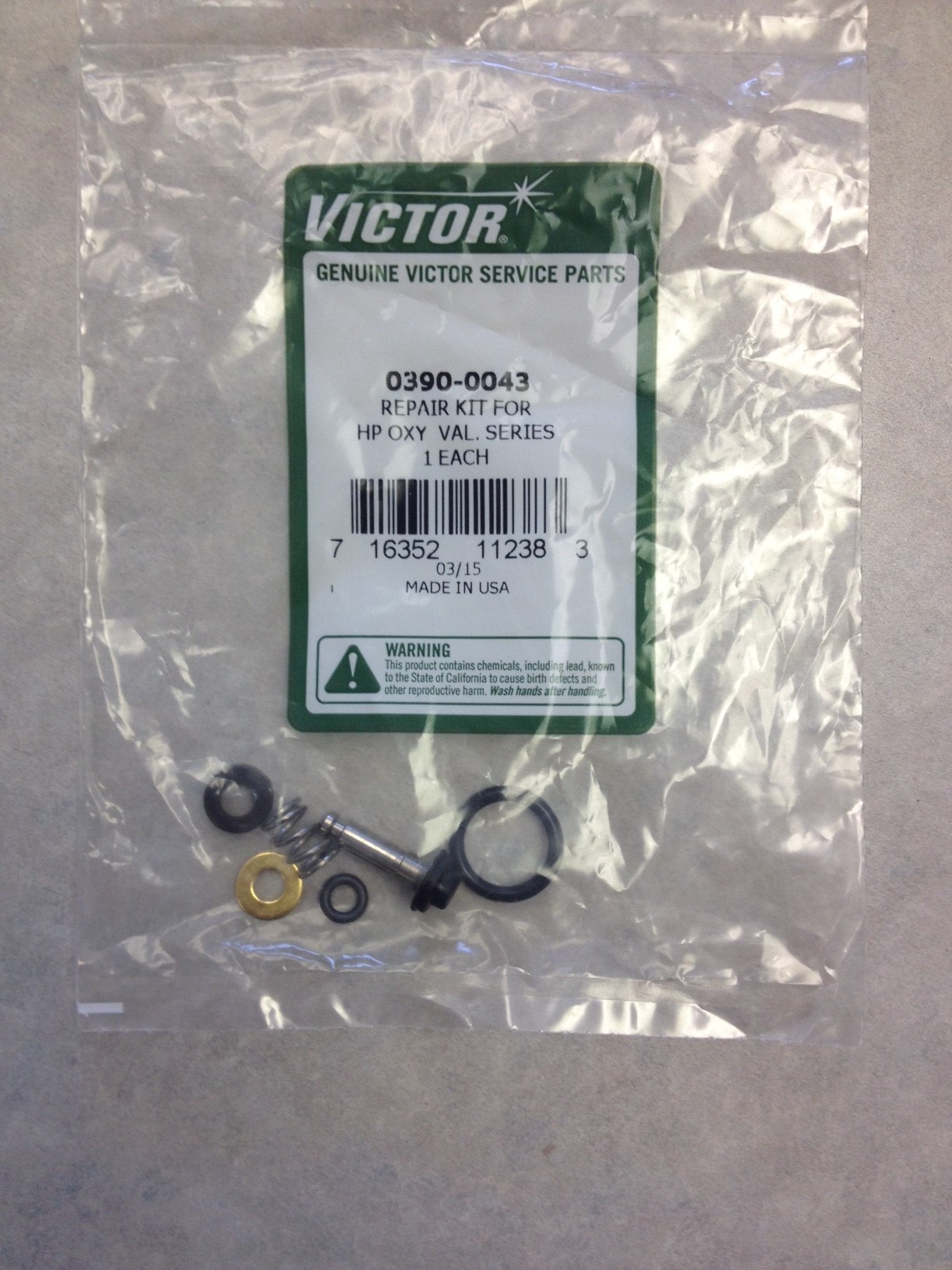 03900043 Victor Cutting Oxygen Valve Repair Kit Regulator and Torch