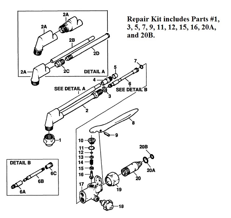 03900005 Victor CA1050 Repair Kit Regulator and Torch Exchange, Inc.