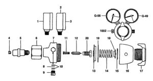 Uniweld Old Style CGA 540 Nut and Nipple - Image 2